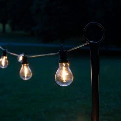 Agriframes STYLES & COLLECTIONS Festoon Light Pole - Matt Black (set Of 2)