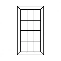 Agriframes Georgian Window Trellis - Matt Black