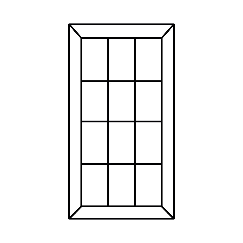 Agriframes Georgian Window Trellis - Matt Black 4 Agriframes Georgian Window Trellis - Matt Black