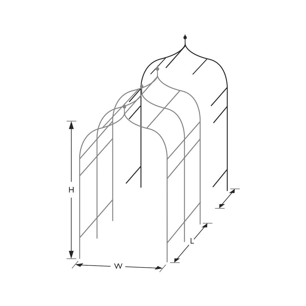 Agriframes Gothic Pergola With Lattice 9 Agriframes Gothic Pergola With Lattice