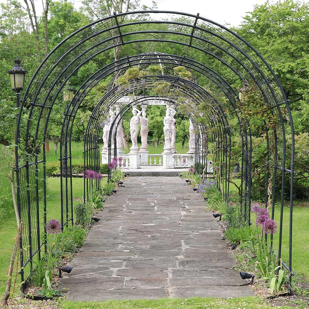 Agriframes Round Pergola With Lattice 4 Agriframes Round Pergola With Lattice