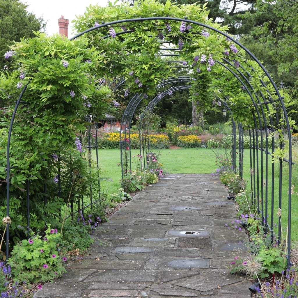 Agriframes Round Pergola With Lattice 3 Agriframes Round Pergola With Lattice